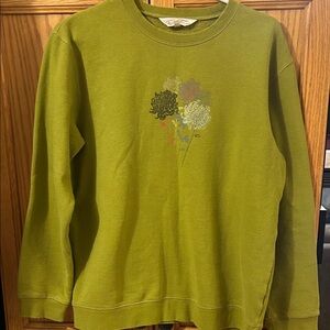 Vintage Northern Reflections Olive Floral Pullover